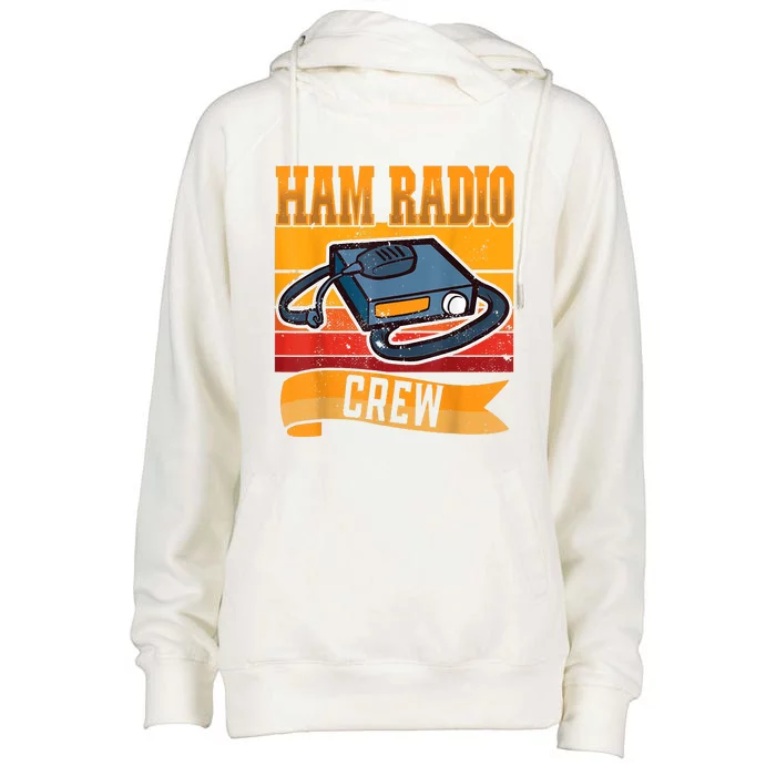 Ham Radio Crew Amateur Radio And Ham Radio Operator Womens Funnel Neck Pullover Hood