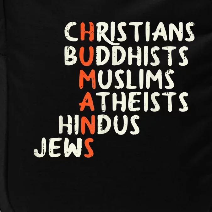 Humans Religions Christians Buddhists Muslims Women Gift Impact Tech Backpack