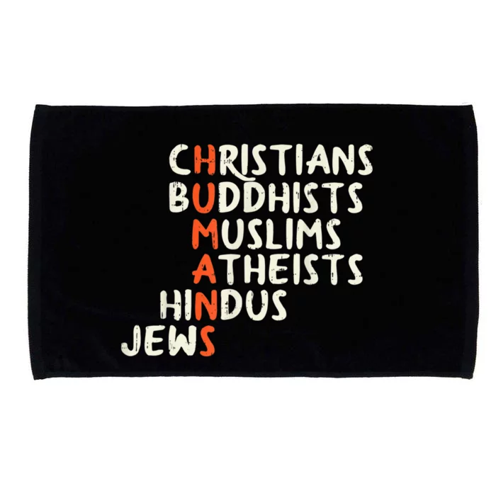 Humans Religions Christians Buddhists Muslims Women Gift Microfiber Hand Towel