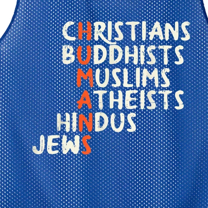 Humans Religions Christians Buddhists Muslims Women Gift Mesh Reversible Basketball Jersey Tank