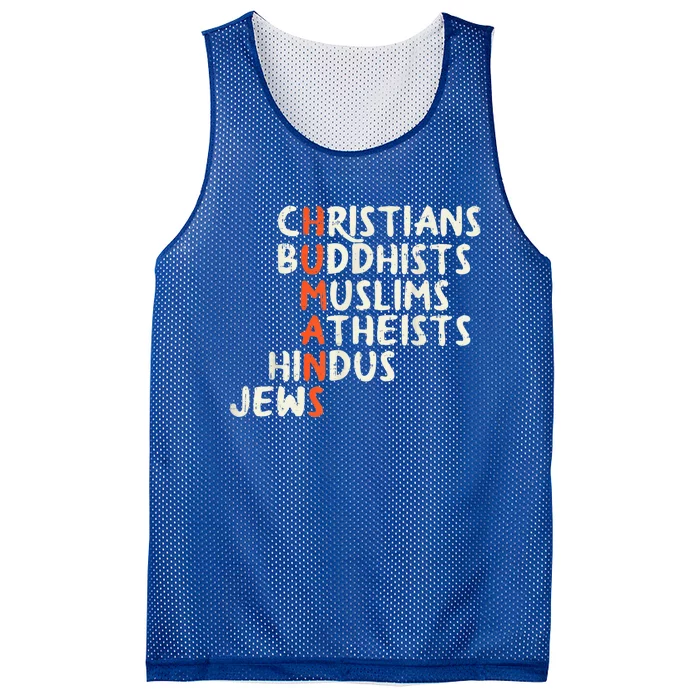 Humans Religions Christians Buddhists Muslims Women Gift Mesh Reversible Basketball Jersey Tank