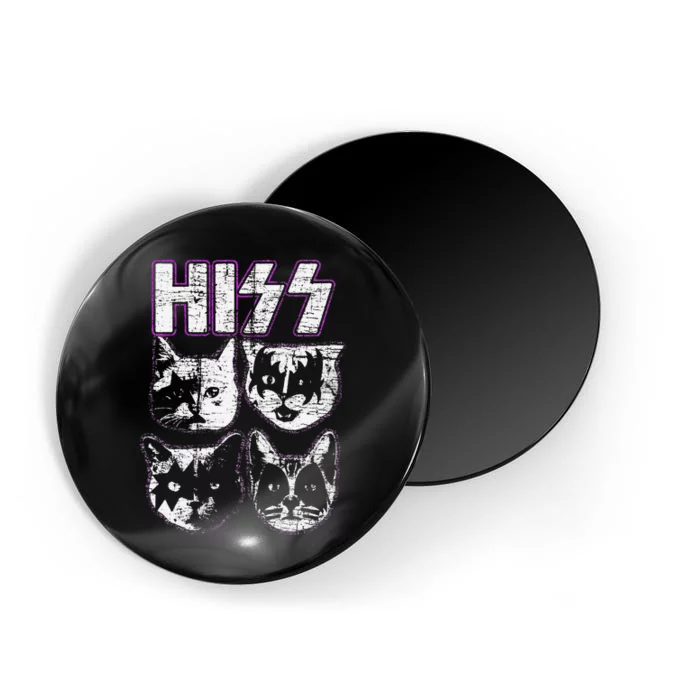 Hiss rock cats rock Magnet