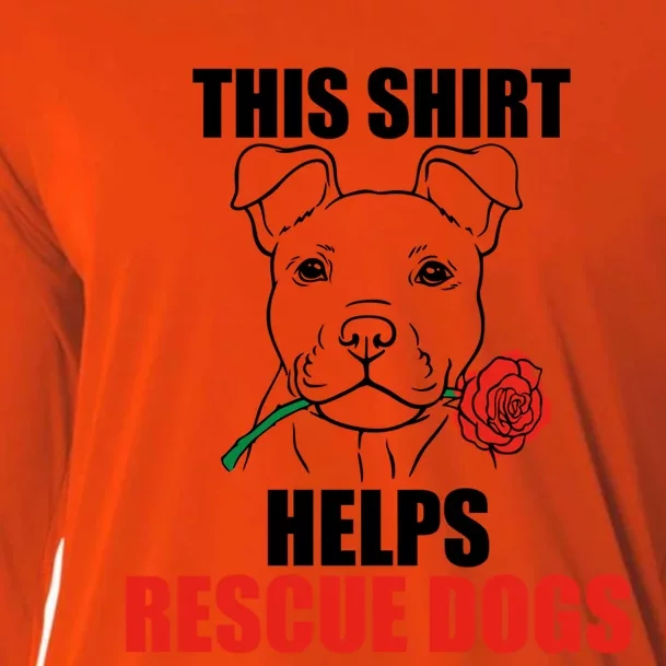 Helps Rescue Dogs Funny Gift Cute Rescue Puppy Valentines Day Gift Cooling Performance Long Sleeve Crew