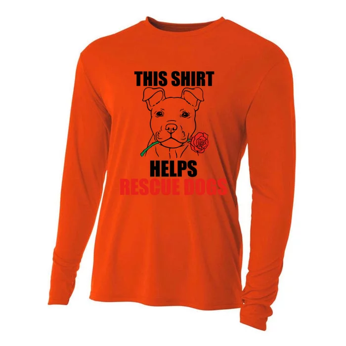 Helps Rescue Dogs Funny Gift Cute Rescue Puppy Valentines Day Gift Cooling Performance Long Sleeve Crew