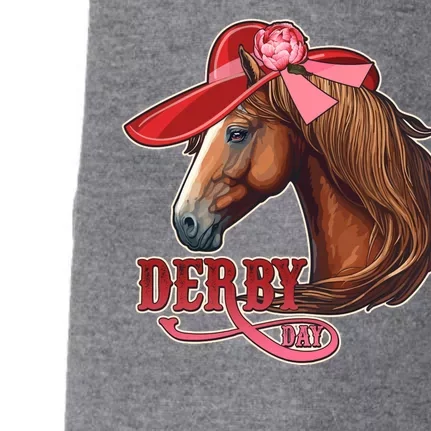 Horse Racing Derby Day Hat Horse Doggie 3-End Fleece Hoodie