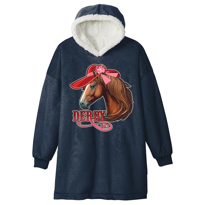 Horse Racing Derby Day Hat Horse Hooded Wearable Blanket