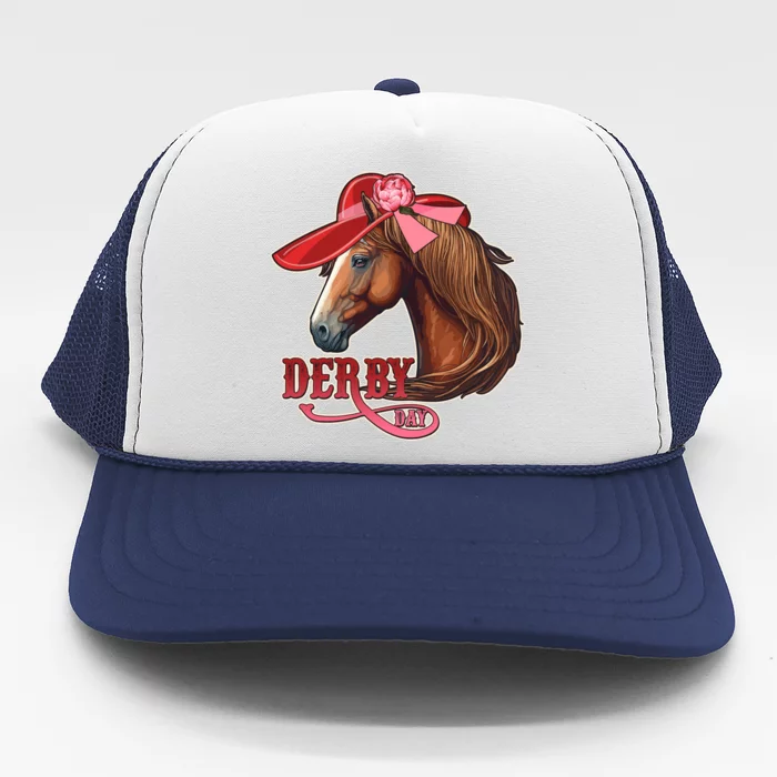 Horse Racing Derby Day Hat Horse Trucker Hat