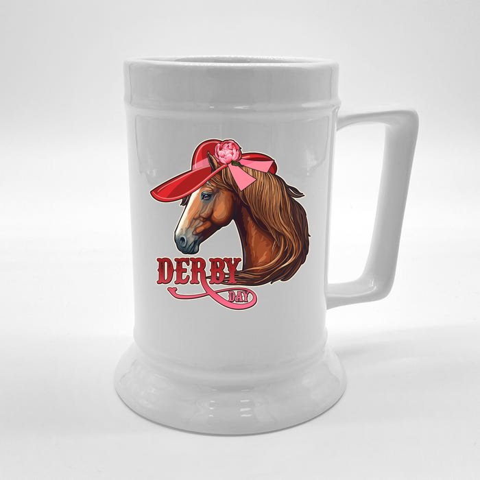 Horse Racing Derby Day Hat Horse Front & Back Beer Stein