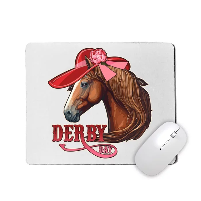 Horse Racing Derby Day Hat Horse Mousepad