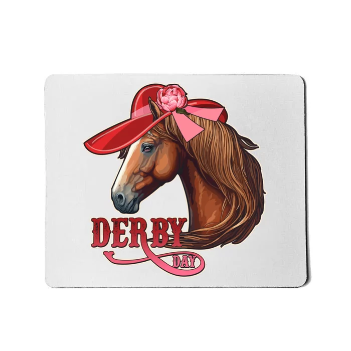 Horse Racing Derby Day Hat Horse Mousepad