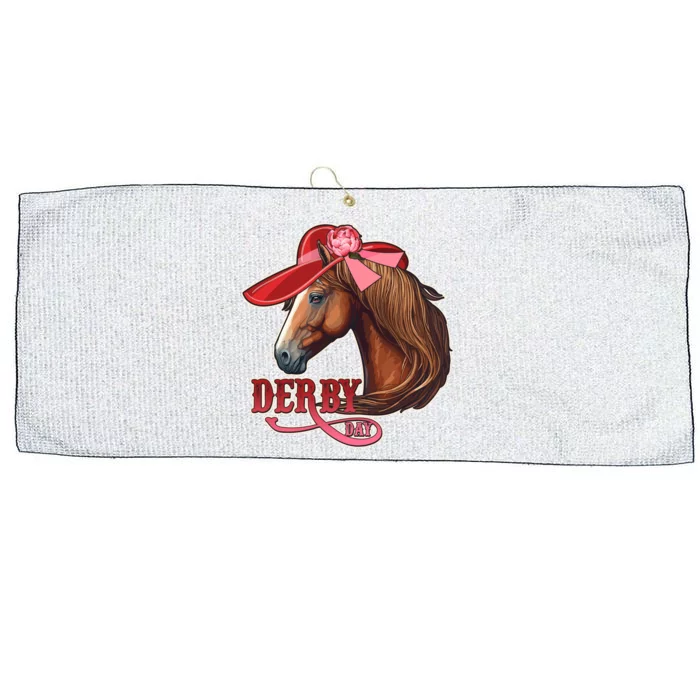 Horse Racing Derby Day Hat Horse Large Microfiber Waffle Golf Towel