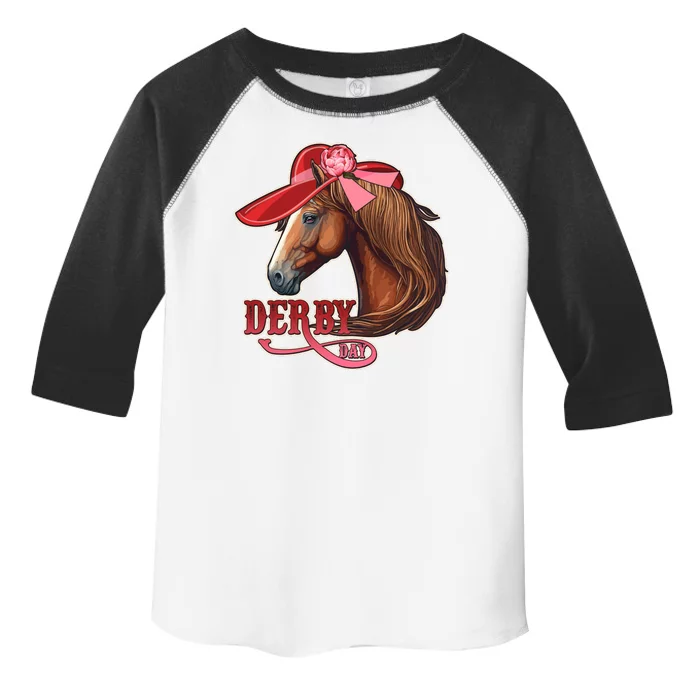 Horse Racing Derby Day Hat Horse Toddler Fine Jersey T-Shirt