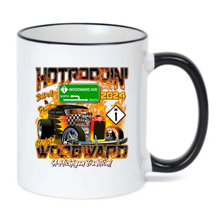 Hot Rodding Detroit To Pontiac Cruisin Woodward A Michigan Tradition Black Color Changing Mug