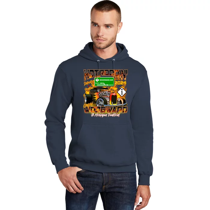 Hot Rodding Detroit To Pontiac Cruisin Woodward A Michigan Tradition Hoodie