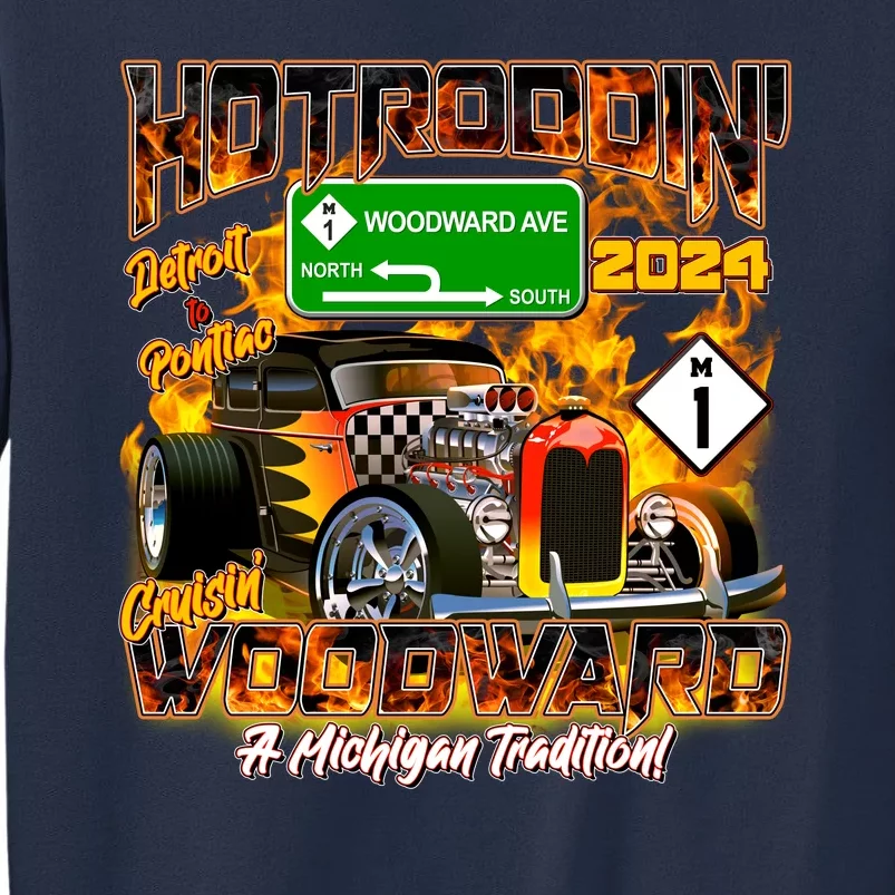 Hot Rodding Detroit To Pontiac Cruisin Woodward A Michigan Tradition Sweatshirt