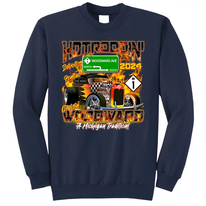 Hot Rodding Detroit To Pontiac Cruisin Woodward A Michigan Tradition Sweatshirt