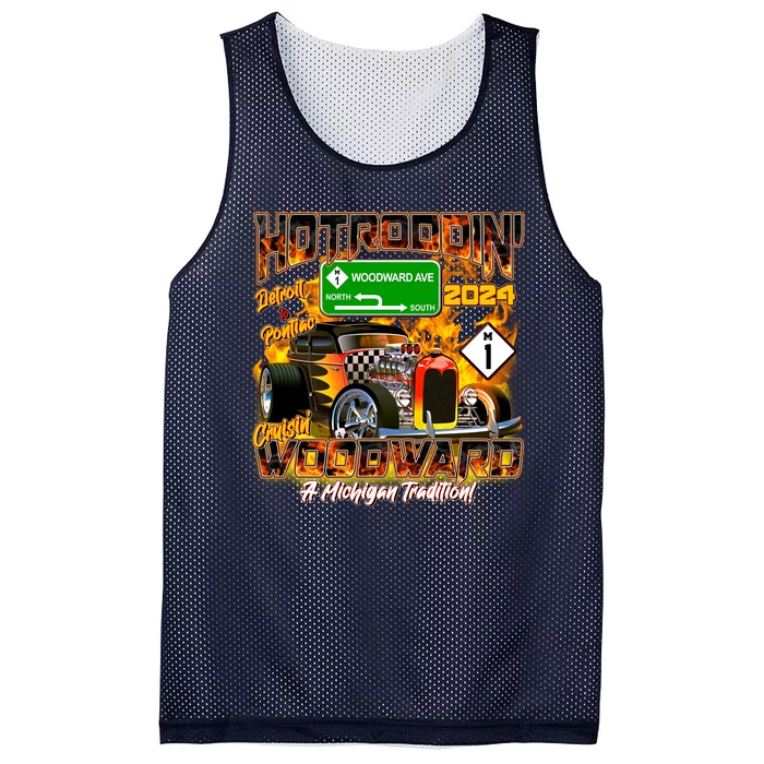 Hot Rodding Detroit To Pontiac Cruisin Woodward A Michigan Tradition Mesh Reversible Basketball Jersey Tank