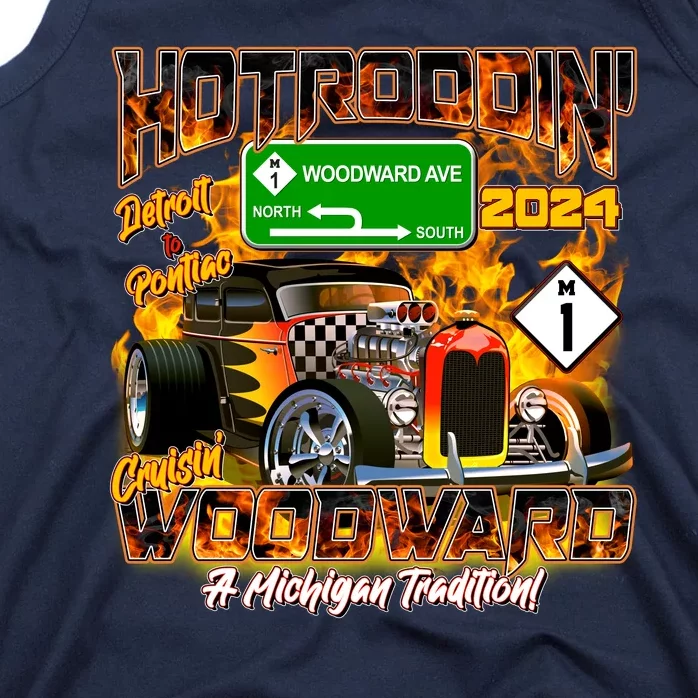 Hot Rodding Detroit To Pontiac Cruisin Woodward A Michigan Tradition Tank Top