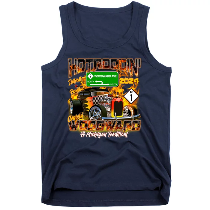 Hot Rodding Detroit To Pontiac Cruisin Woodward A Michigan Tradition Tank Top