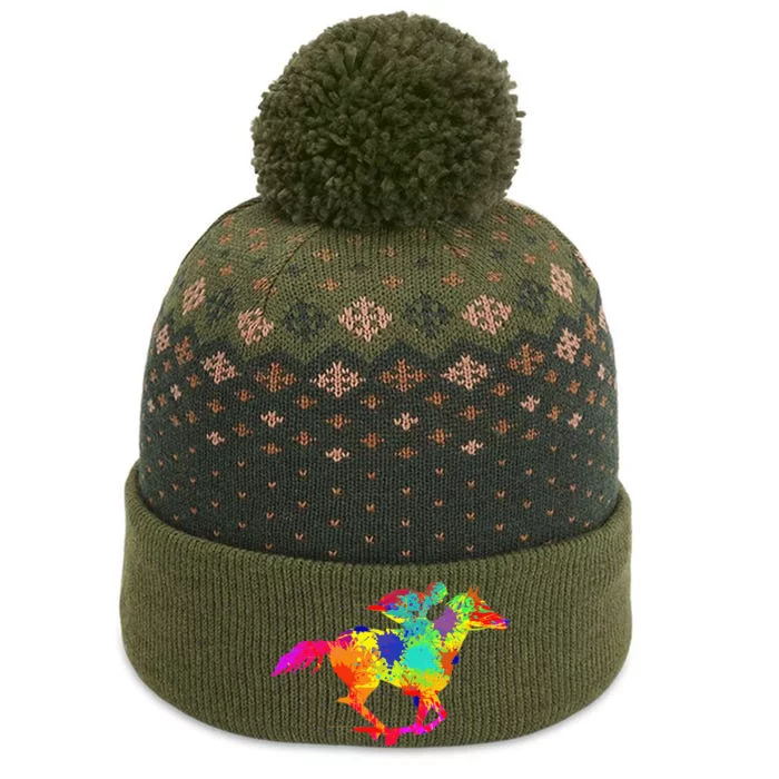 Horse Racing Derby Jockey The Baniff Cuffed Pom Beanie