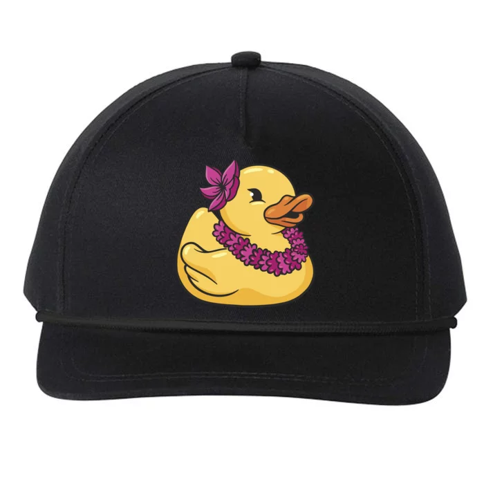 Hawaiian Rubber Ducky Snapback Five-Panel Rope Hat