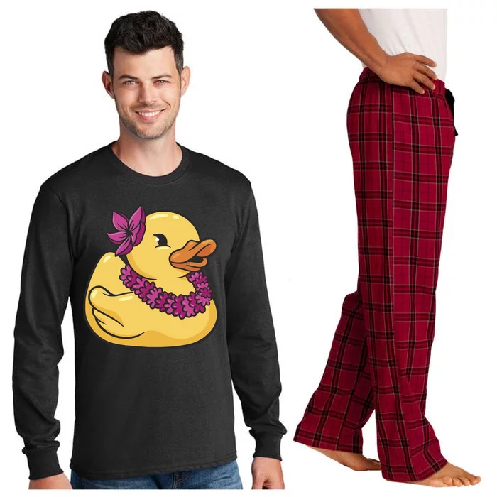 Hawaiian Rubber Ducky Long Sleeve Pajama Set