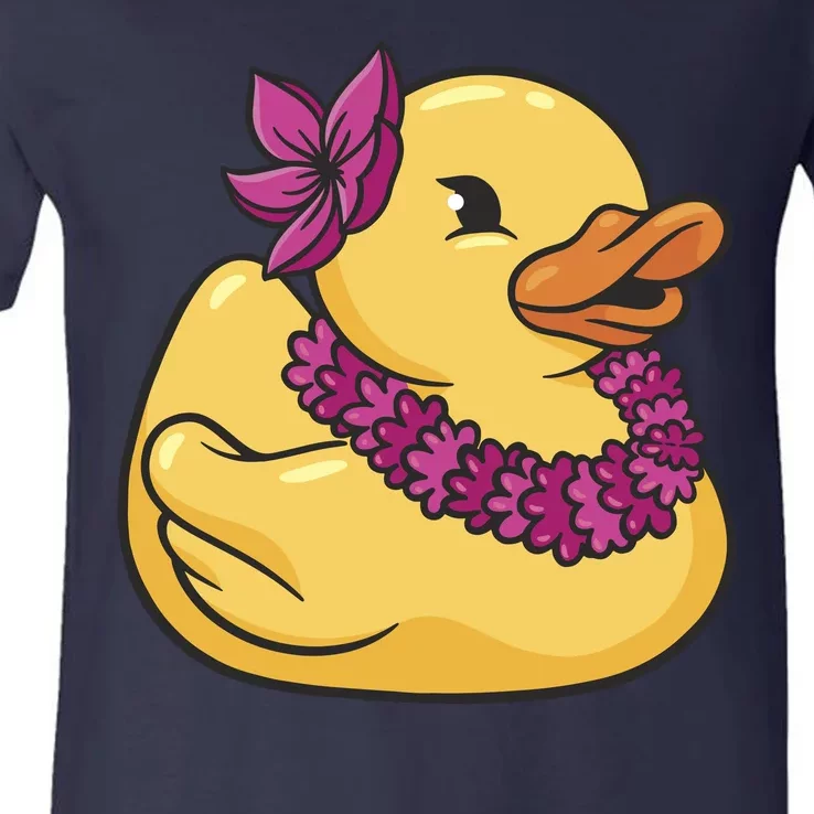 Hawaiian Rubber Ducky V-Neck T-Shirt