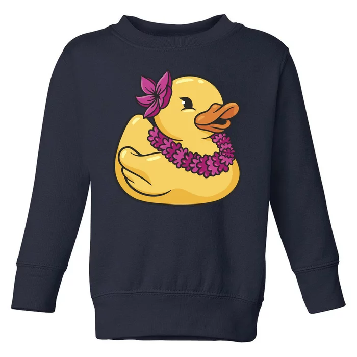 Hawaiian Rubber Ducky Toddler Sweatshirt