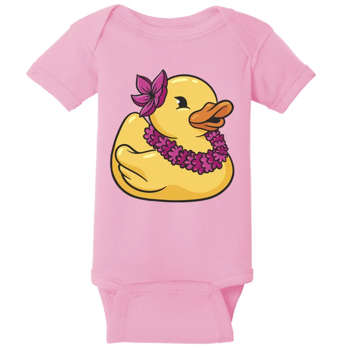 Hawaiian Rubber Ducky Baby Bodysuit