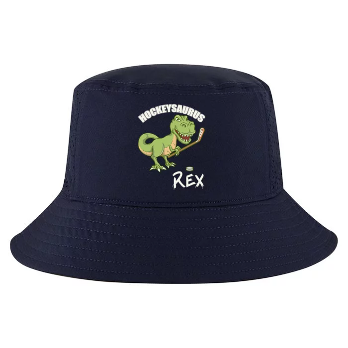 Hockeysaurus Rex Dinosaur Hockey Game Day Travel Gift Cool Comfort Performance Bucket Hat