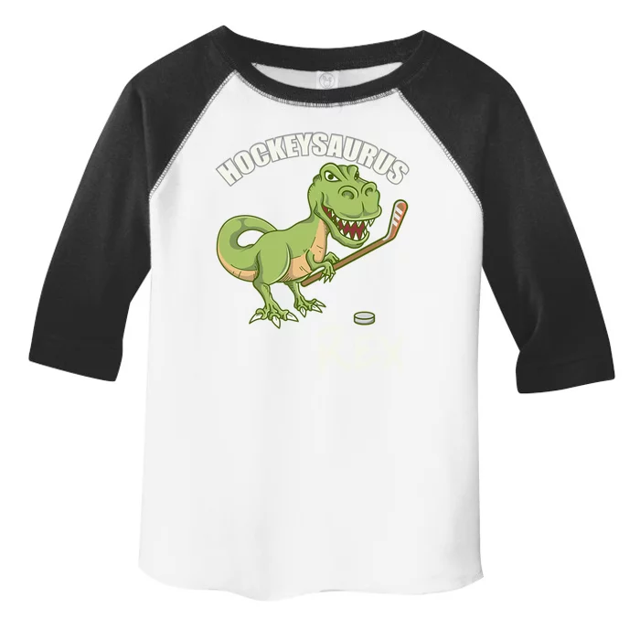 Hockeysaurus Rex Dinosaur Hockey Game Day Travel Gift Toddler Fine Jersey T-Shirt