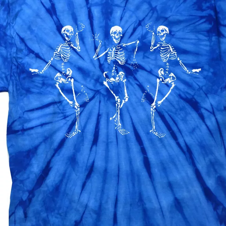 Halloween Related Design Dancing Skeletons Funny Tie-Dye T-Shirt