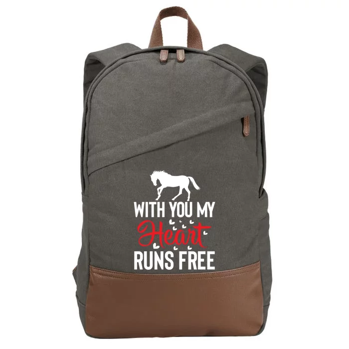 Horse Riding Dressage English Riding Horseback Archery Cool Gift Cotton Canvas Backpack