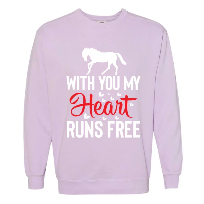 Horse Riding Dressage English Riding Horseback Archery Cool Gift Garment-Dyed Sweatshirt