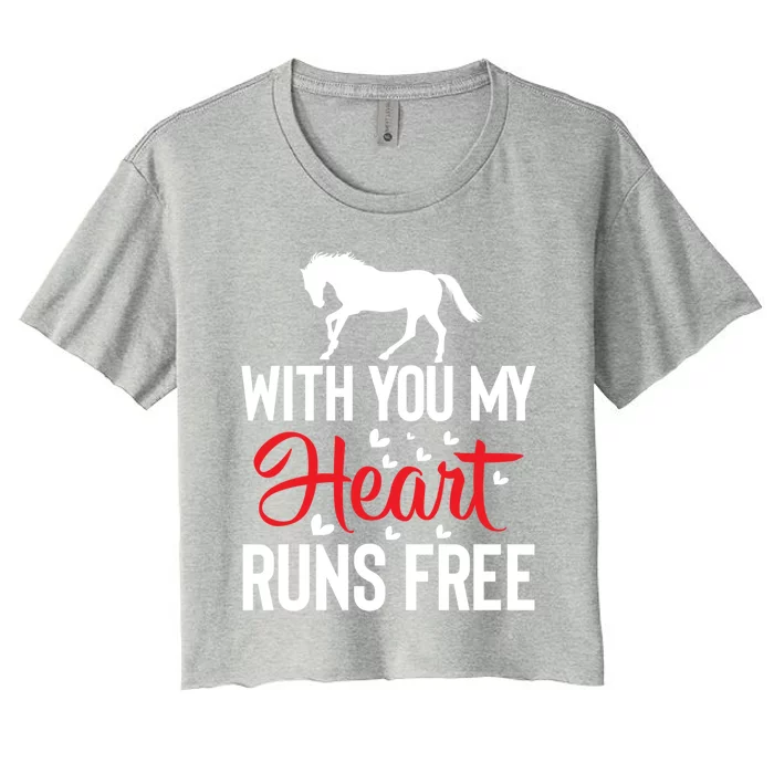 Horse Riding Dressage English Riding Horseback Archery Cool Gift Women's Crop Top Tee