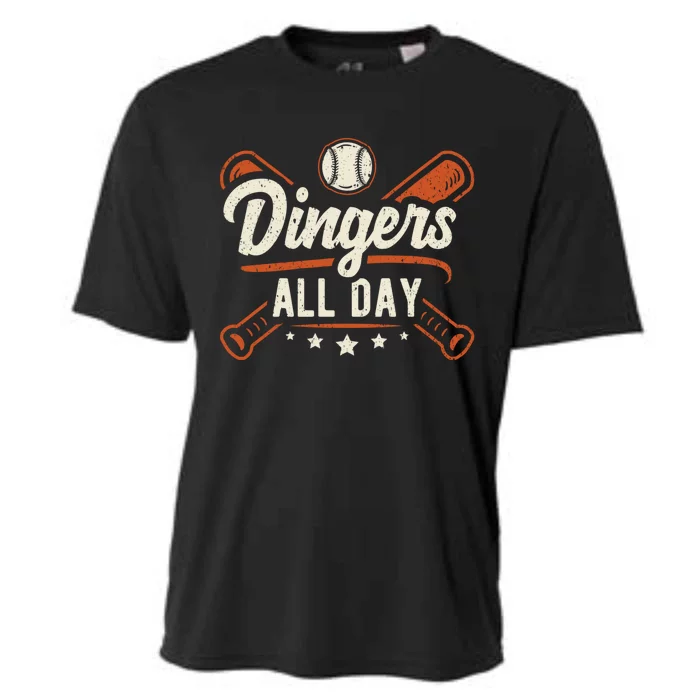 Home Runs Dingers All Day Baseball Home Run Dinger Gift Cooling Performance Crew T-Shirt