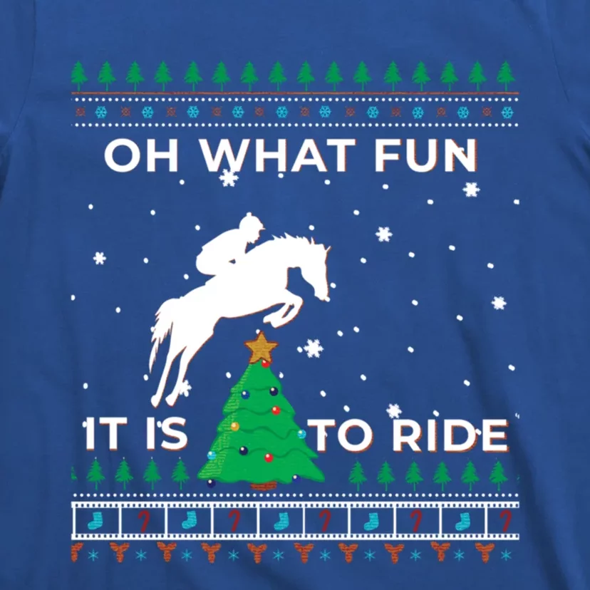 Horse Rider Equestrian Cow Ugly Christmas Sweater Jumper Funny Gift T-Shirt