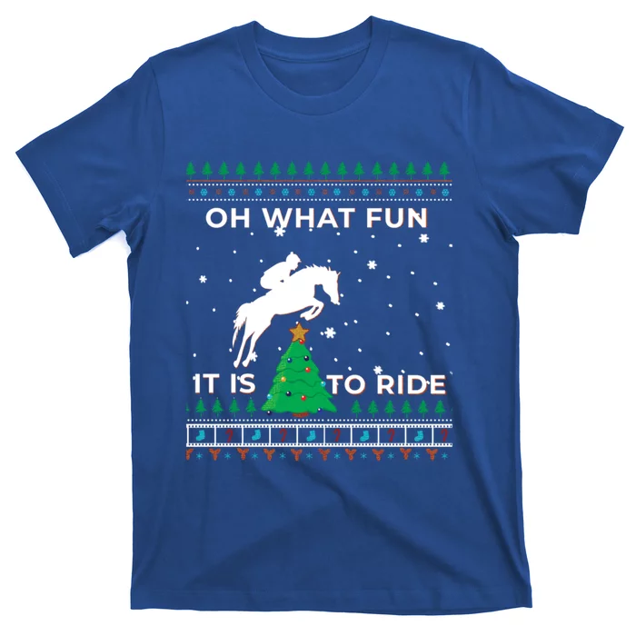 Horse Rider Equestrian Cow Ugly Christmas Sweater Jumper Funny Gift T-Shirt