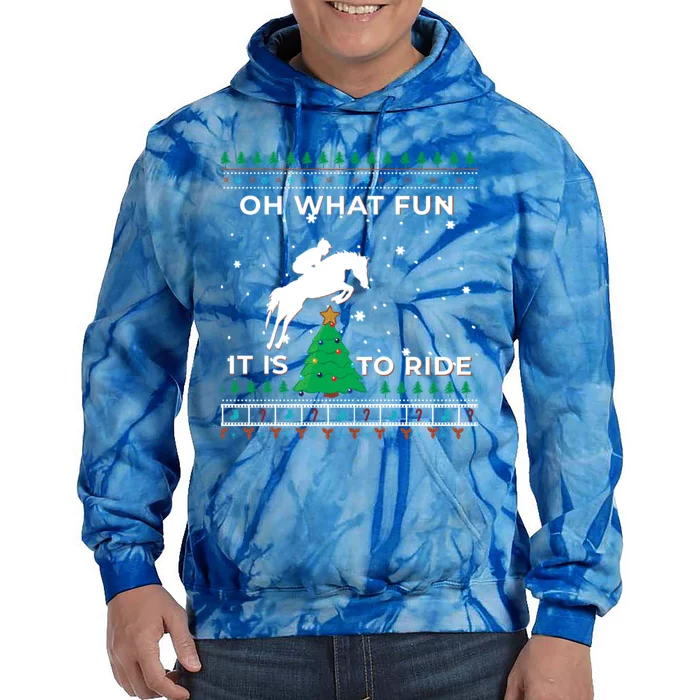 Horse Rider Equestrian Cow Ugly Christmas Sweater Jumper Funny Gift Tie Dye Hoodie