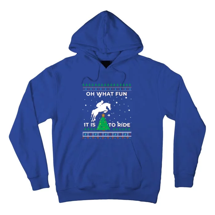 Horse Rider Equestrian Cow Ugly Christmas Sweater Jumper Gift Tall Hoodie