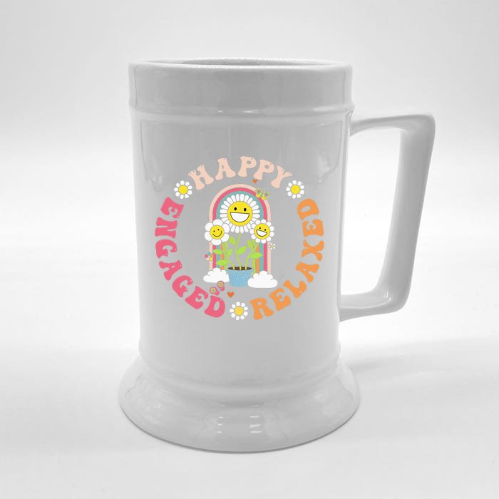 Happy Relaxed Engaged Aba Bcba Behavioral Health Front & Back Beer Stein