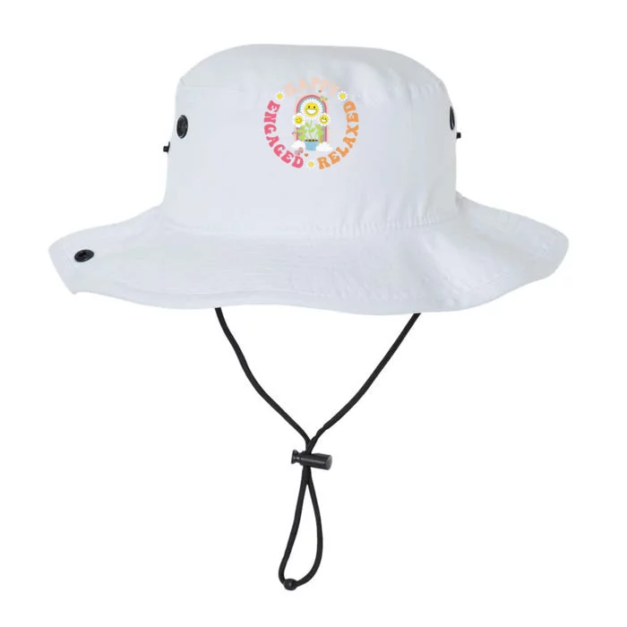 Happy Relaxed Engaged Aba Bcba Behavioral Health Legacy Cool Fit Booney Bucket Hat