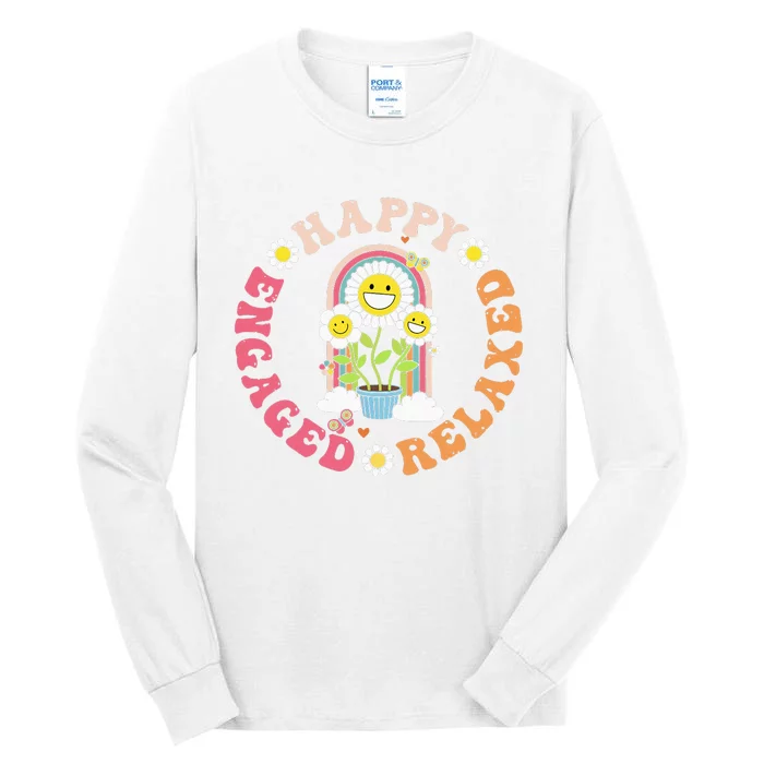 Happy Relaxed Engaged Aba Bcba Behavioral Health Tall Long Sleeve T-Shirt