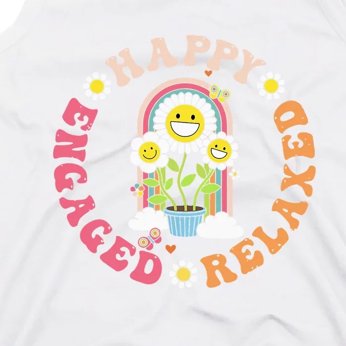 Happy Relaxed Engaged Aba Bcba Behavioral Health Tank Top