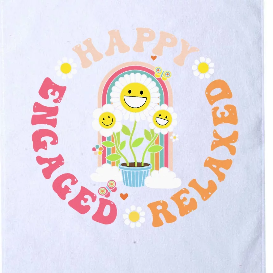 Happy Relaxed Engaged Aba Bcba Behavioral Health Platinum Collection Golf Towel