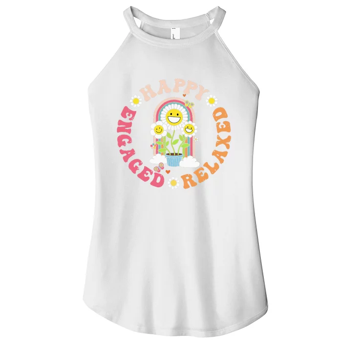 Happy Relaxed Engaged Aba Bcba Behavioral Health Women’s Perfect Tri Rocker Tank