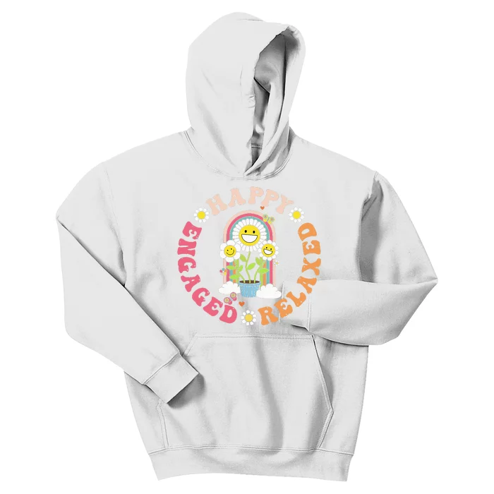 Happy Relaxed Engaged Aba Bcba Behavioral Health Kids Hoodie