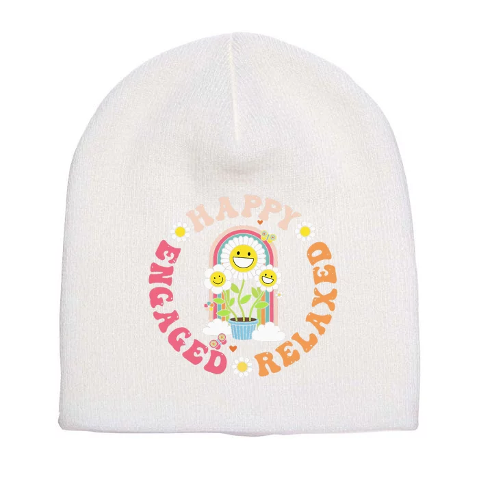 Happy Relaxed Engaged Aba Bcba Behavioral Health Short Acrylic Beanie