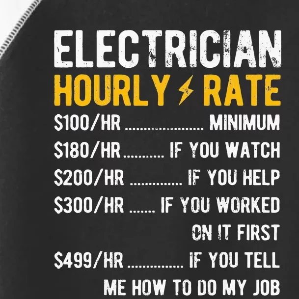 Hourly Rate Electricity Electrician Toddler Fine Jersey T-Shirt