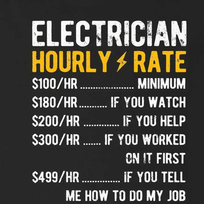 Hourly Rate Electricity Electrician Toddler Long Sleeve Shirt